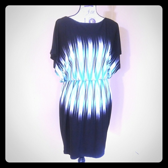 Maggy London Dresses & Skirts - MAGGY LONDON Black & Abstract Print Stretchy Dress